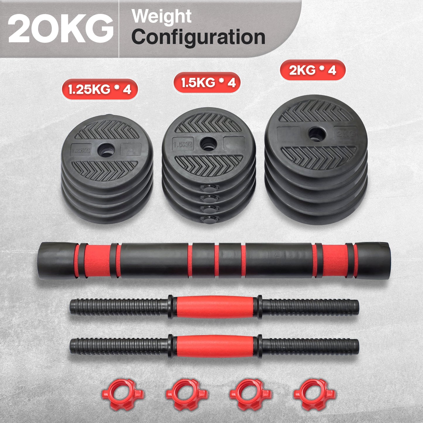 Allure Sphere Adjustable Dumbbell Set 10Kg, 15Kg, 20Kg