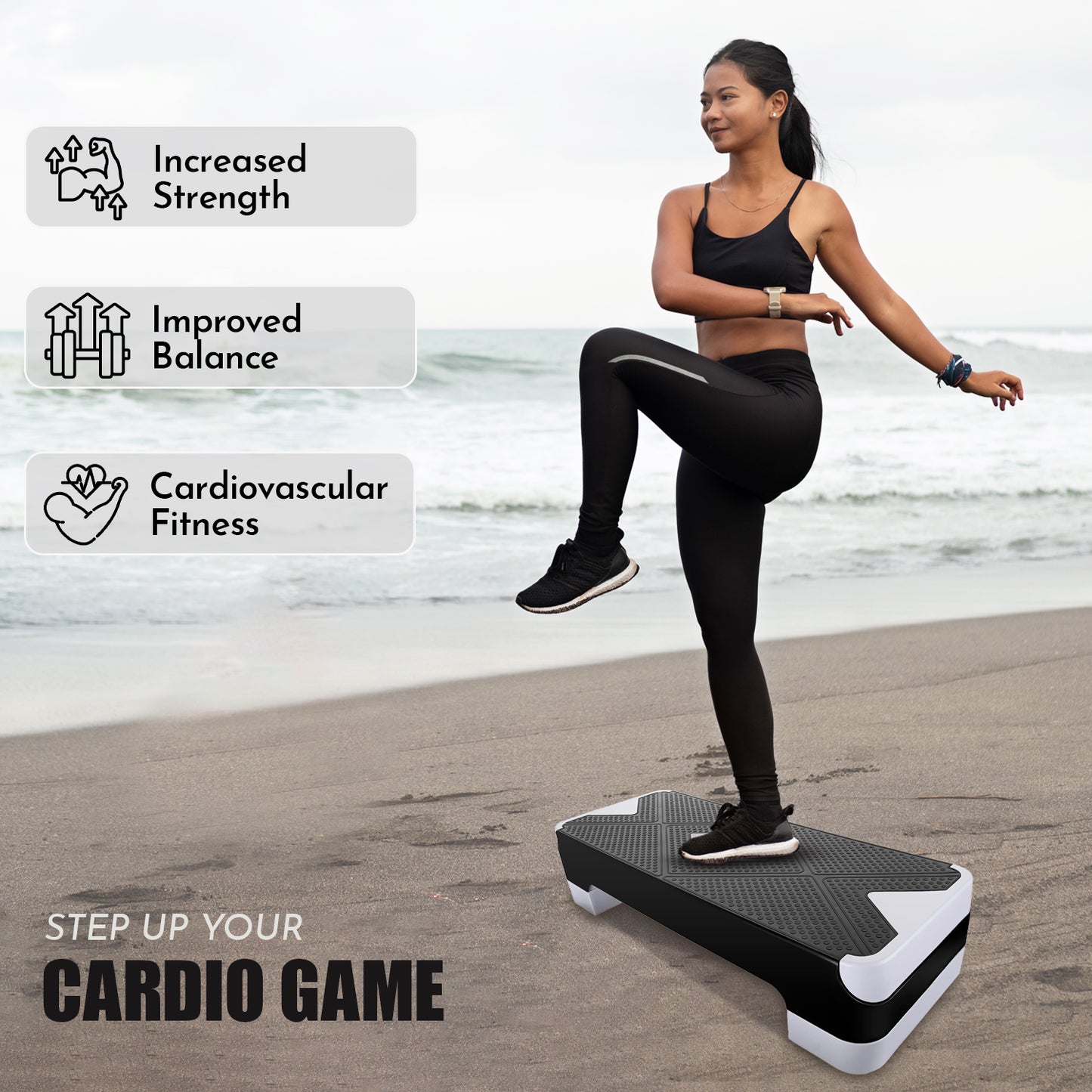 Allure Sphere 2 step Aerobic Stepper For Home & Gym