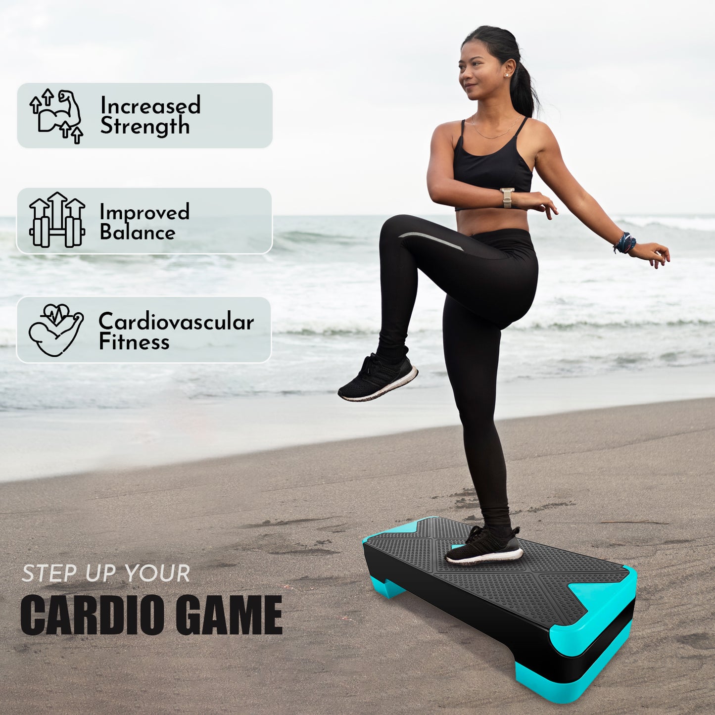 Allure Sphere 2 step Aerobic Stepper For Home & Gym