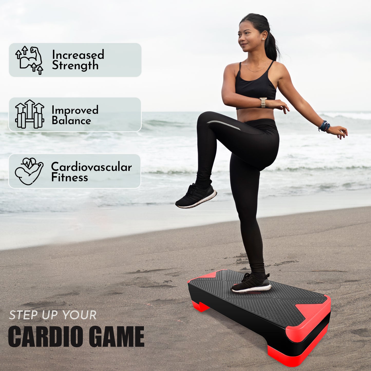 Allure Sphere 2 step Aerobic Stepper For Home & Gym