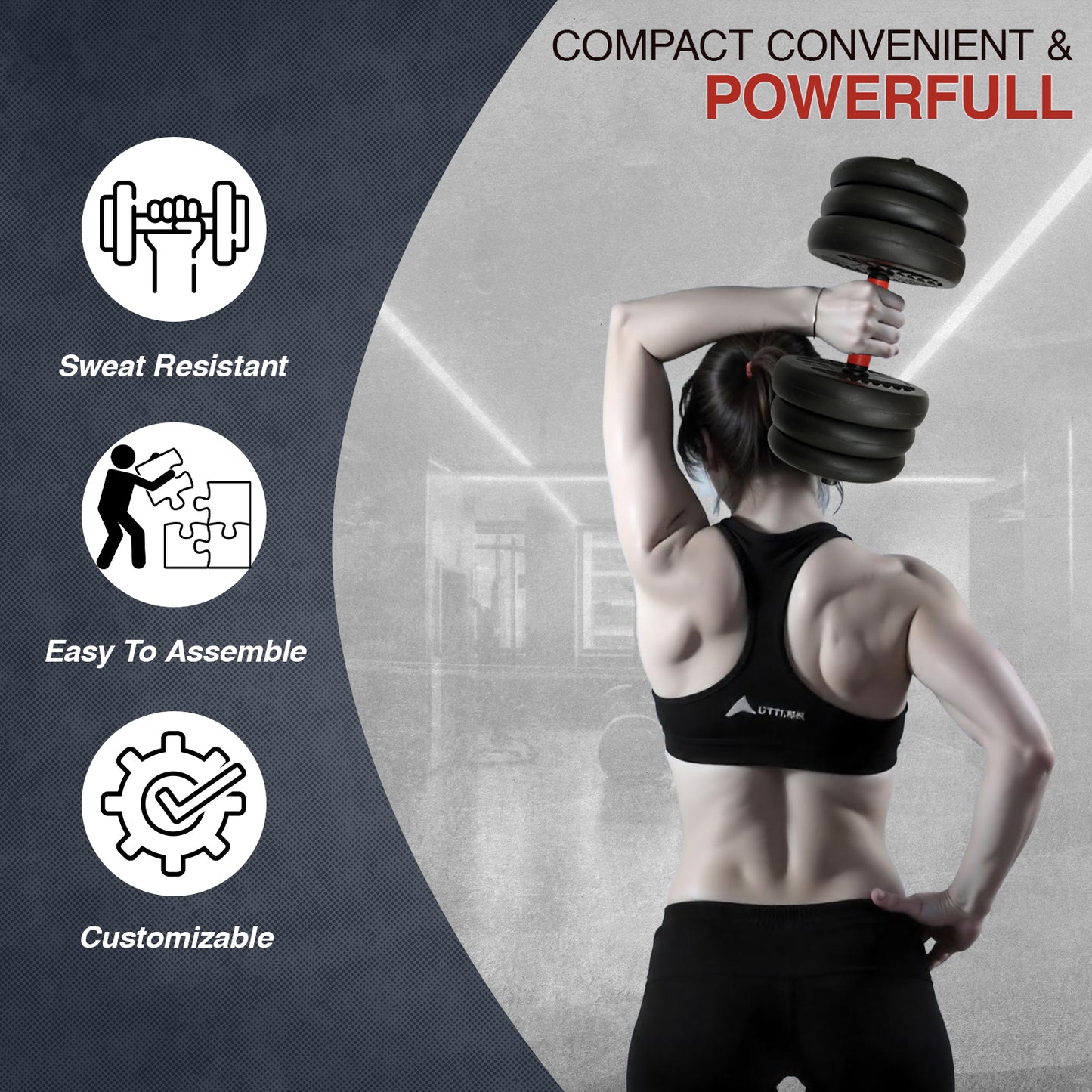 Allure Sphere Adjustable Dumbbell Set 10Kg, 15Kg, 20Kg
