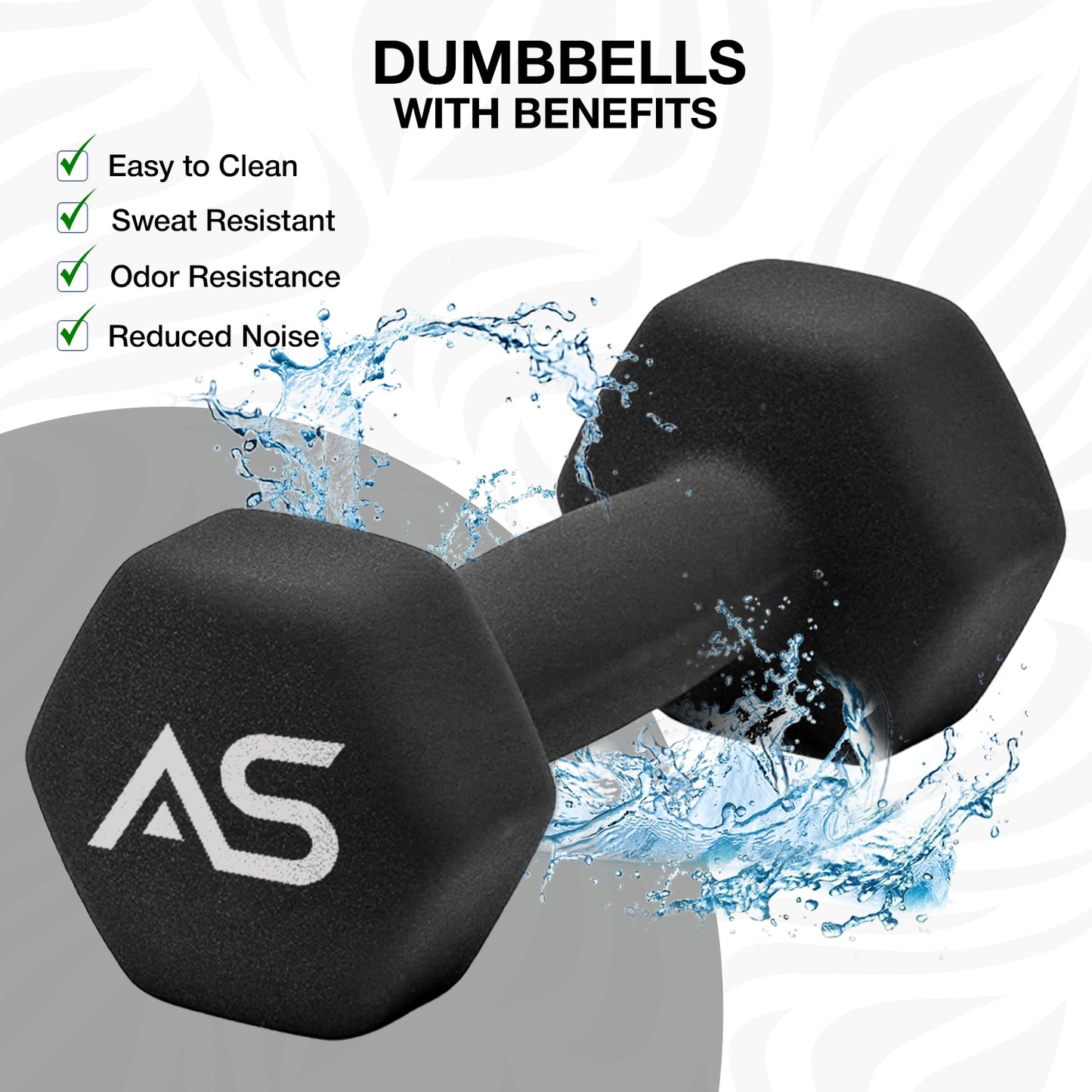 Allure Sphere Neoprene Dumbbell Set 1kg, 10kg in pair