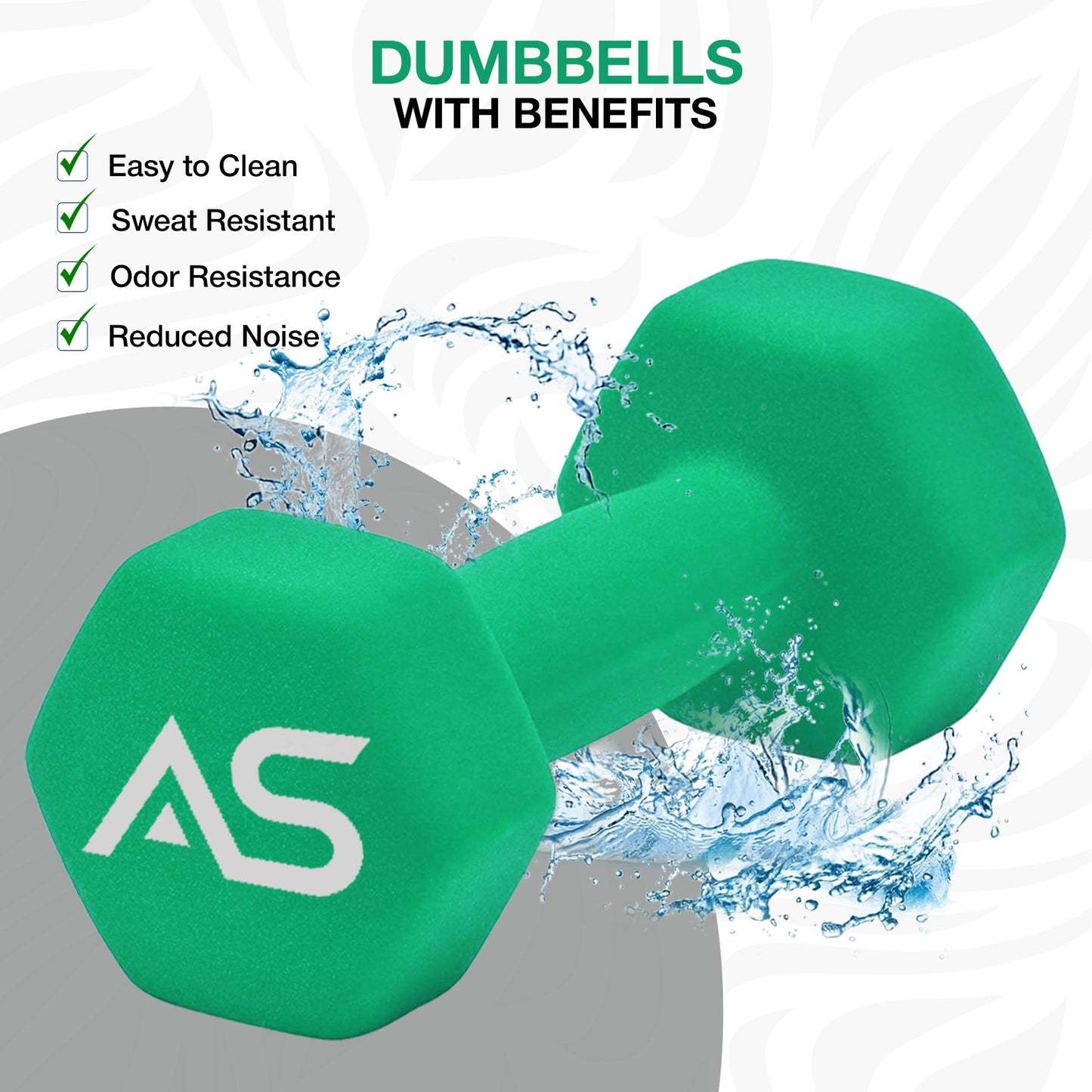 Allure Sphere Neoprene Dumbbell Set 1kg, 10kg in pair