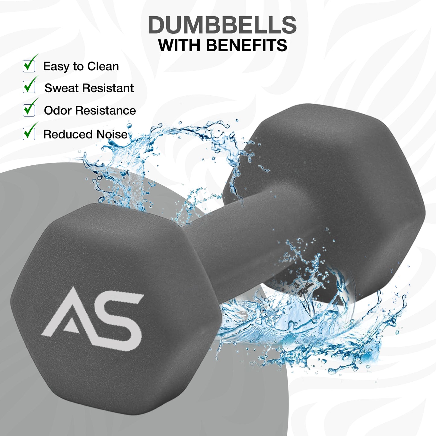 Allure Sphere Neoprene Dumbbell Set 1kg, 10kg in pair