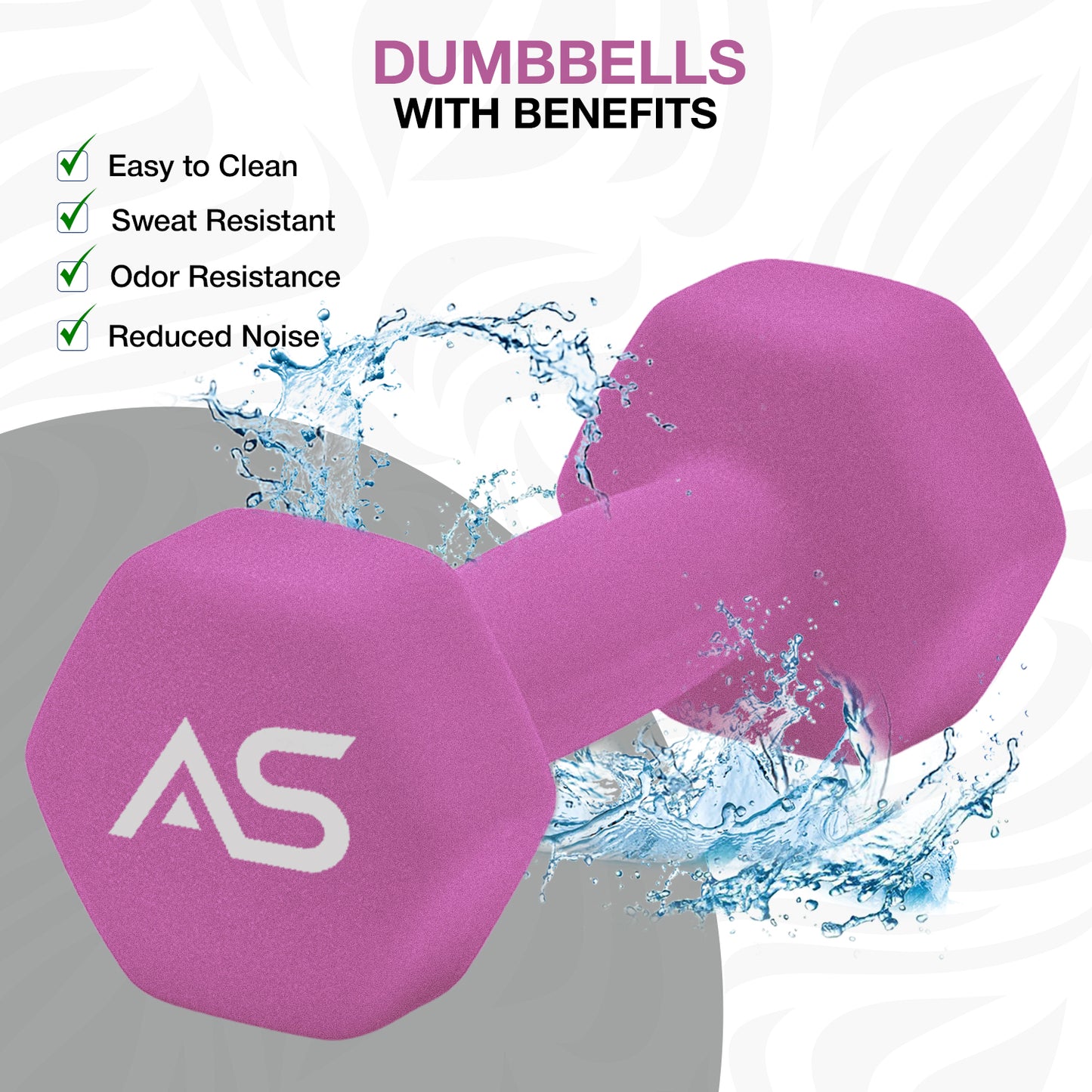 Allure Sphere Neoprene Dumbbell Set 1kg, 10kg in pair