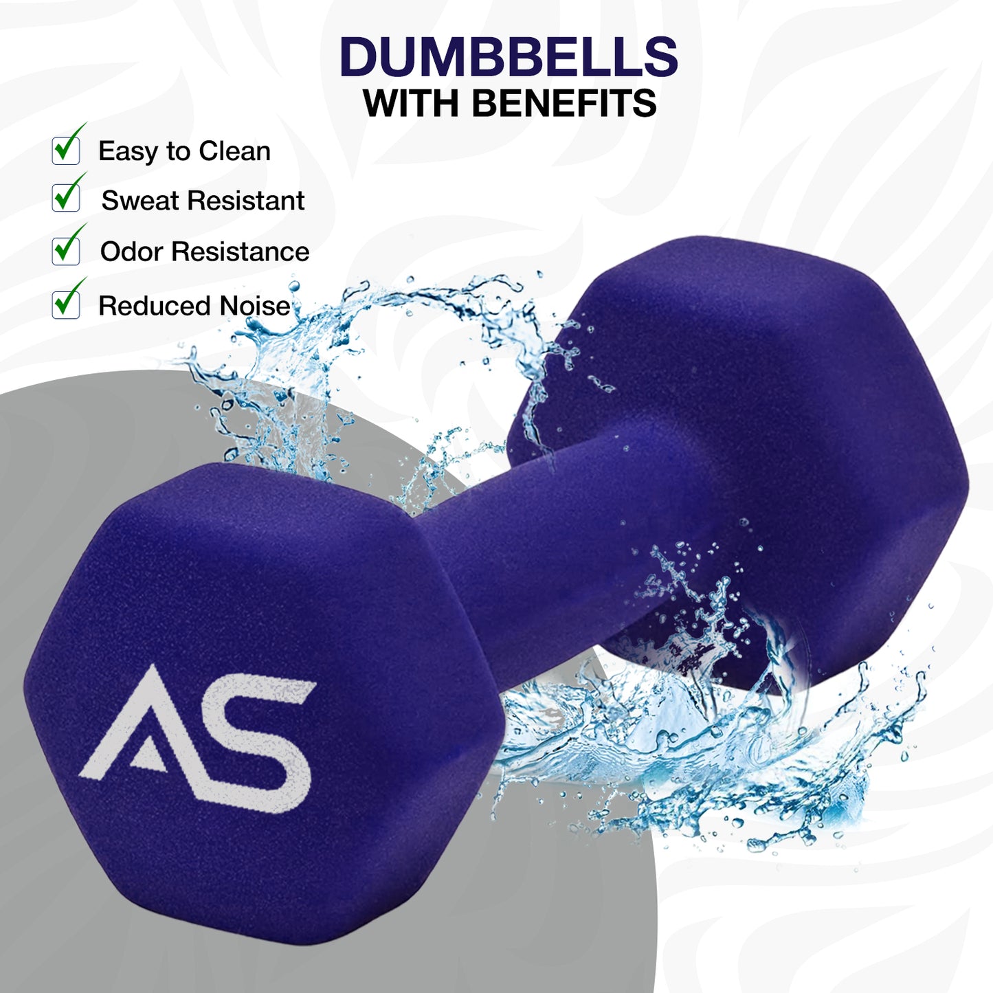 Allure Sphere Neoprene Dumbbell Set 1kg, 10kg in pair