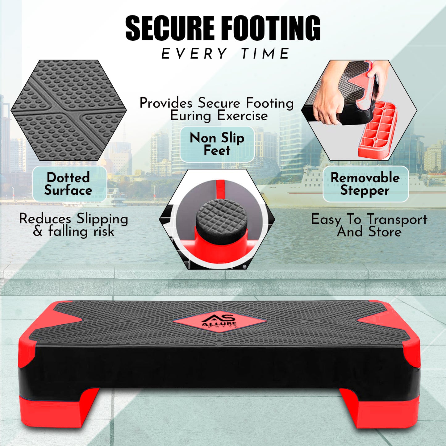 Allure Sphere 2 step Aerobic Stepper For Home & Gym