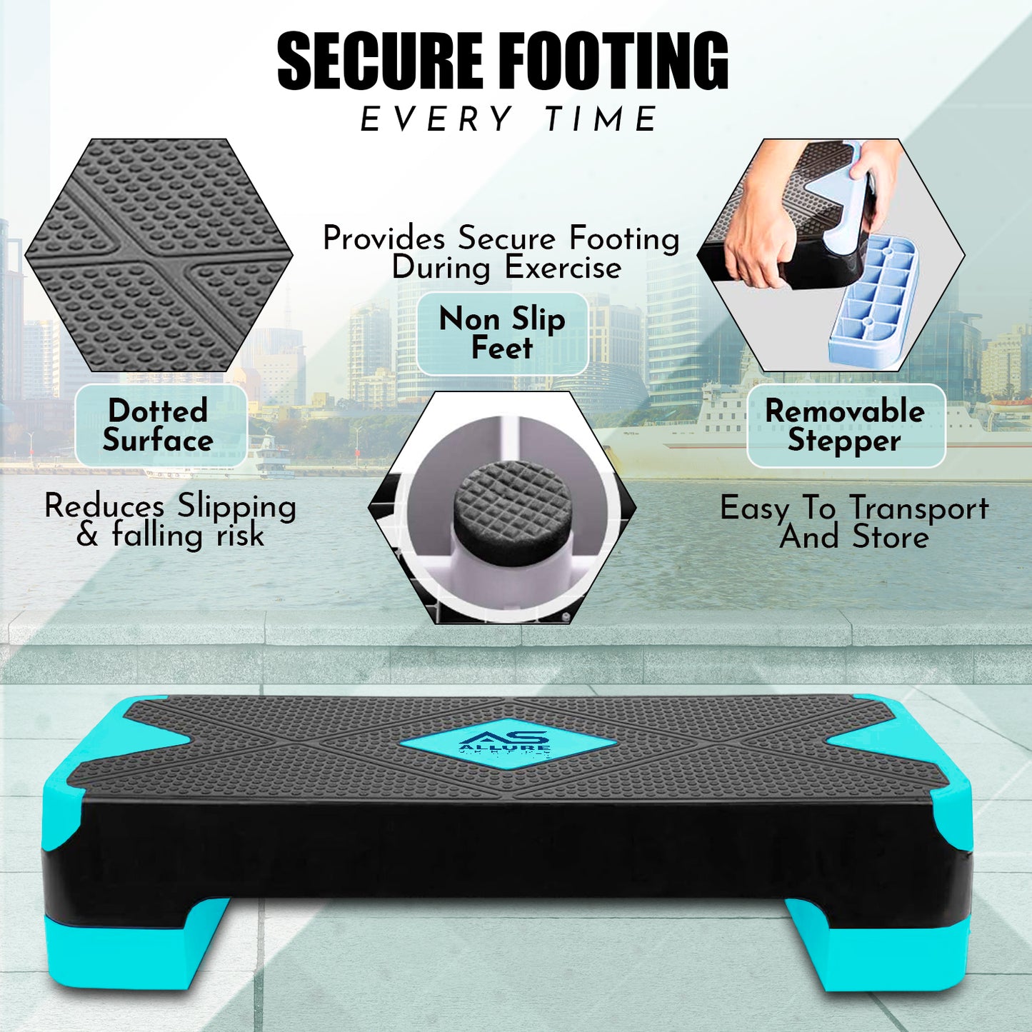 Allure Sphere 2 step Aerobic Stepper For Home & Gym