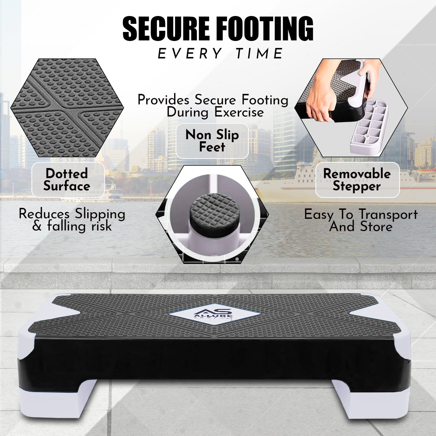 Allure Sphere 2 step Aerobic Stepper For Home & Gym