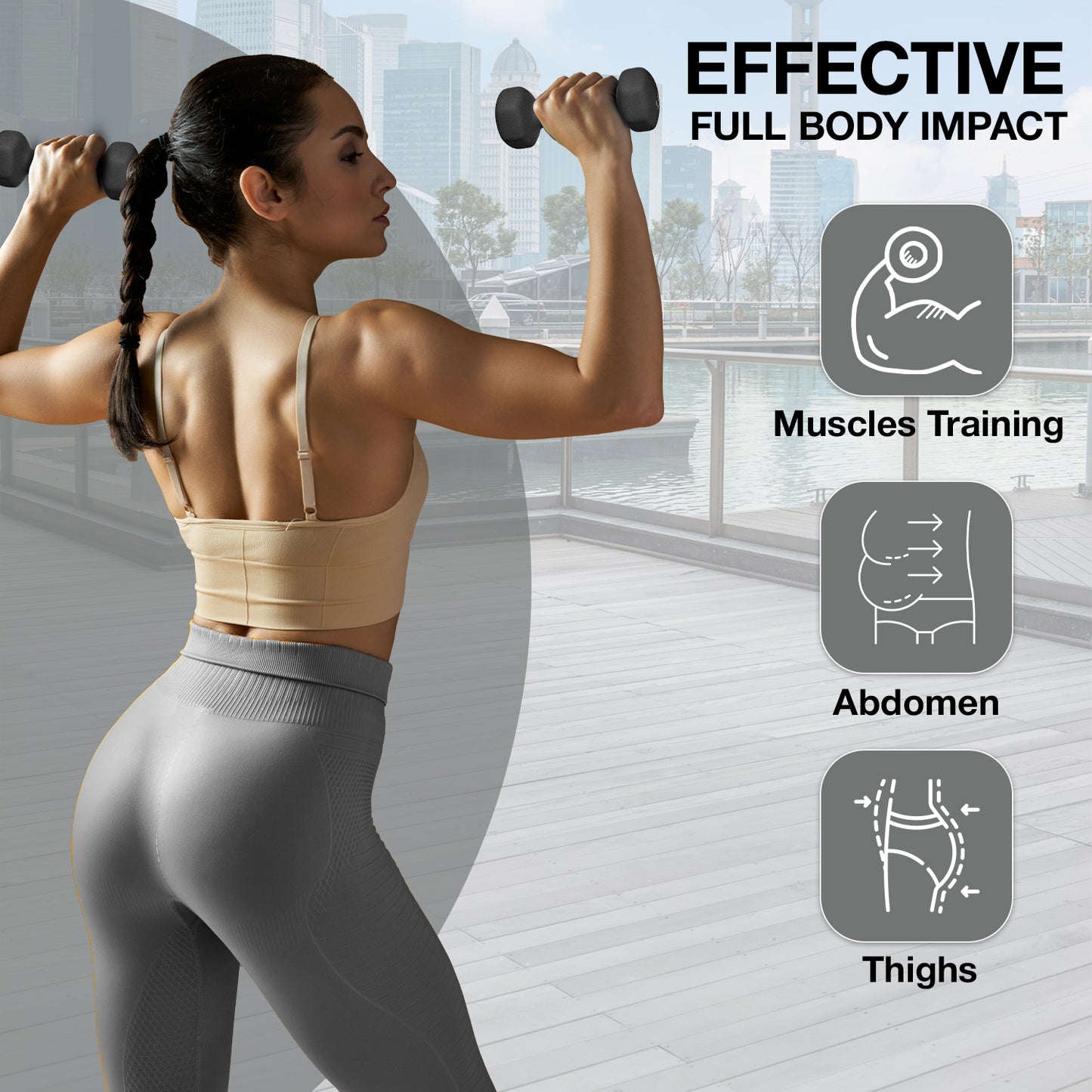 Allure Sphere Neoprene Dumbbell Set 1kg, 10kg in pair
