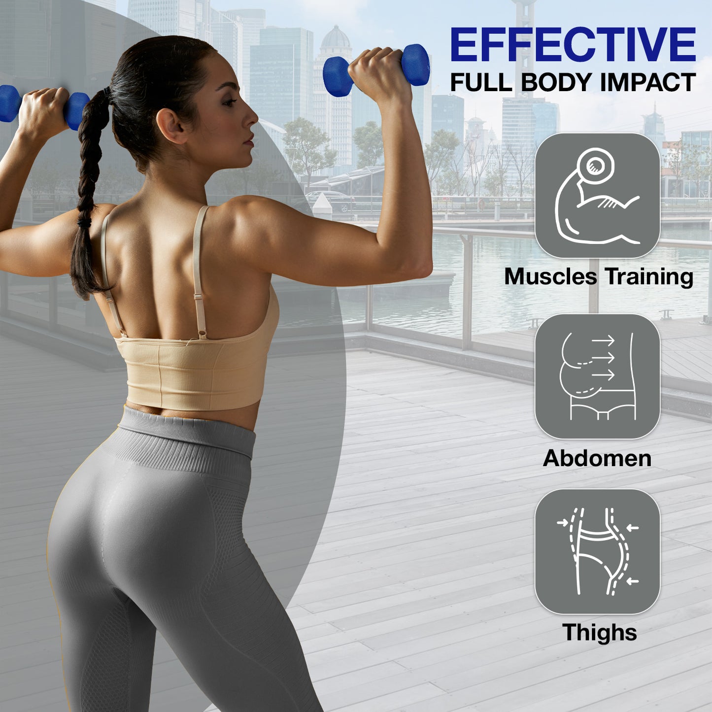 Allure Sphere Neoprene Dumbbell Set 1kg, 10kg in pair
