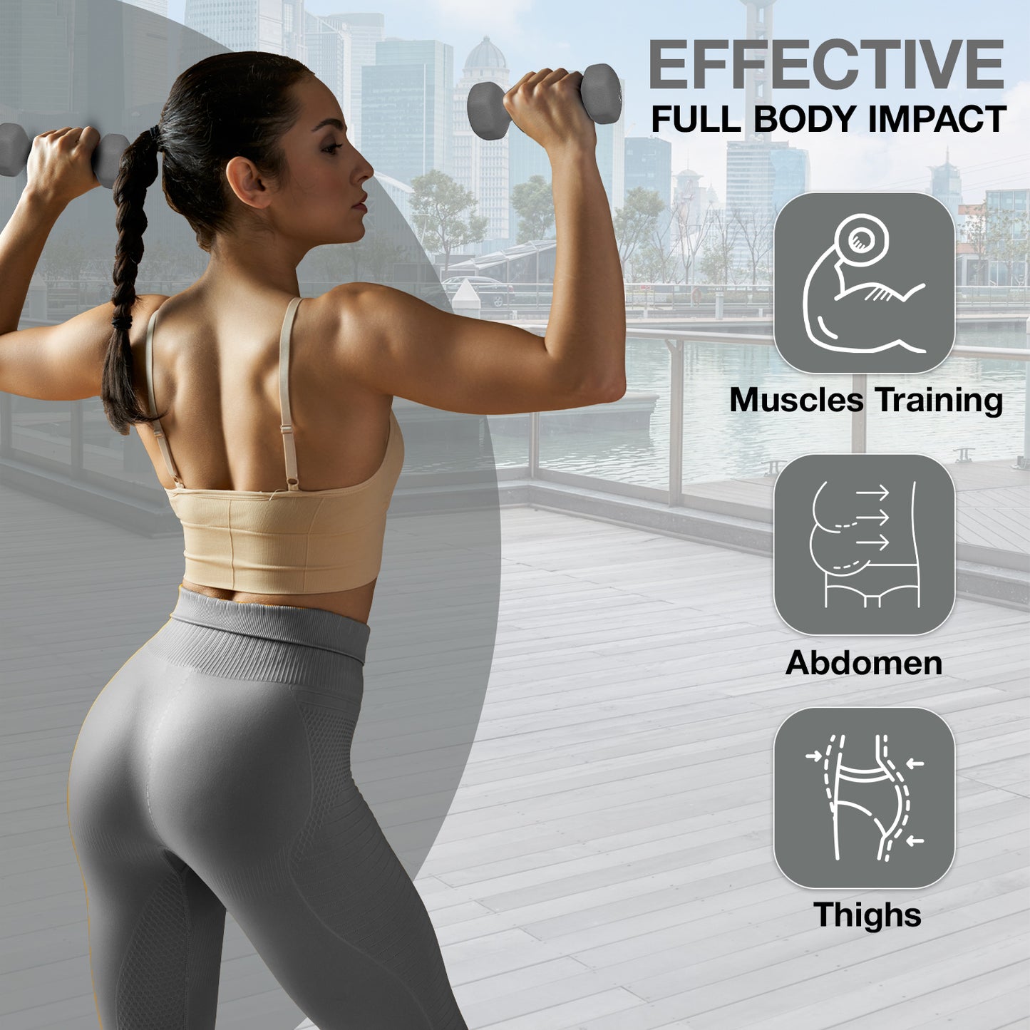 Allure Sphere Neoprene Dumbbell Set 1kg, 10kg in pair