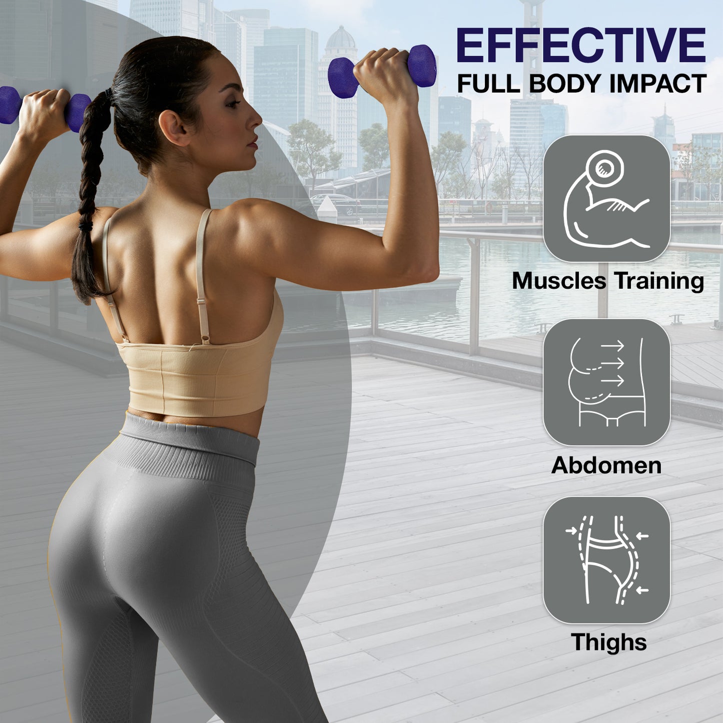 Allure Sphere Neoprene Dumbbell Set 1kg, 10kg in pair