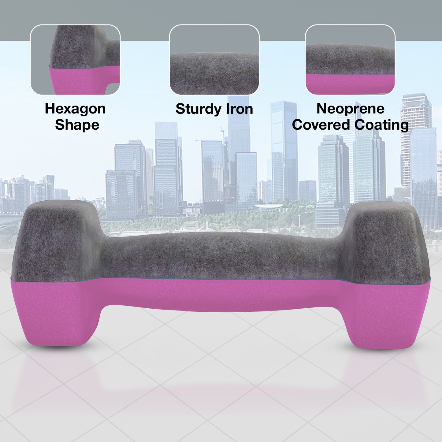 Allure Sphere Neoprene Dumbbell Set 1kg, 10kg in pair