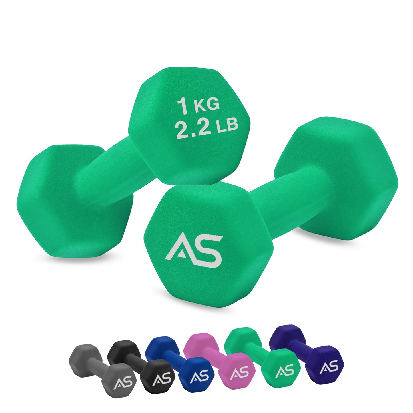 Allure Sphere Neoprene Dumbbell Set 1kg, 10kg in pair