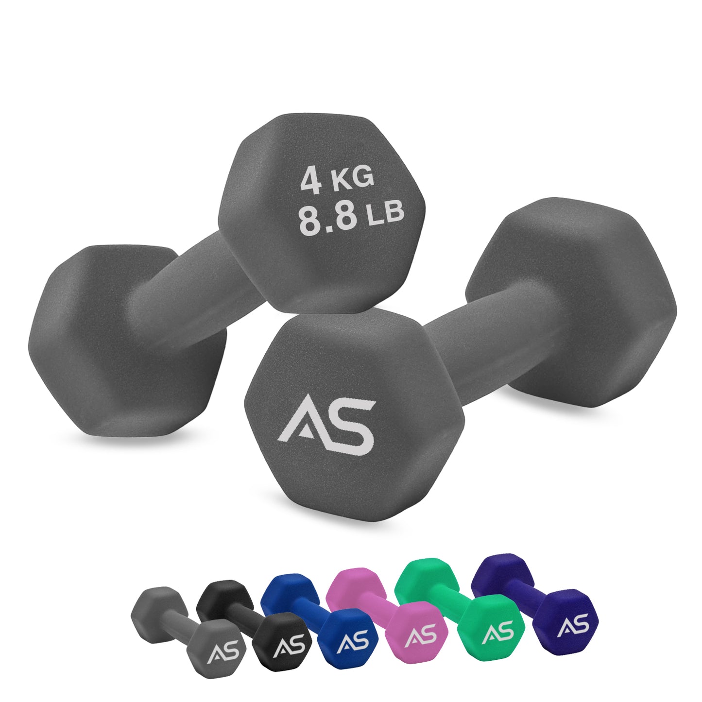 Allure Sphere Neoprene Dumbbell Set 1kg, 10kg in pair