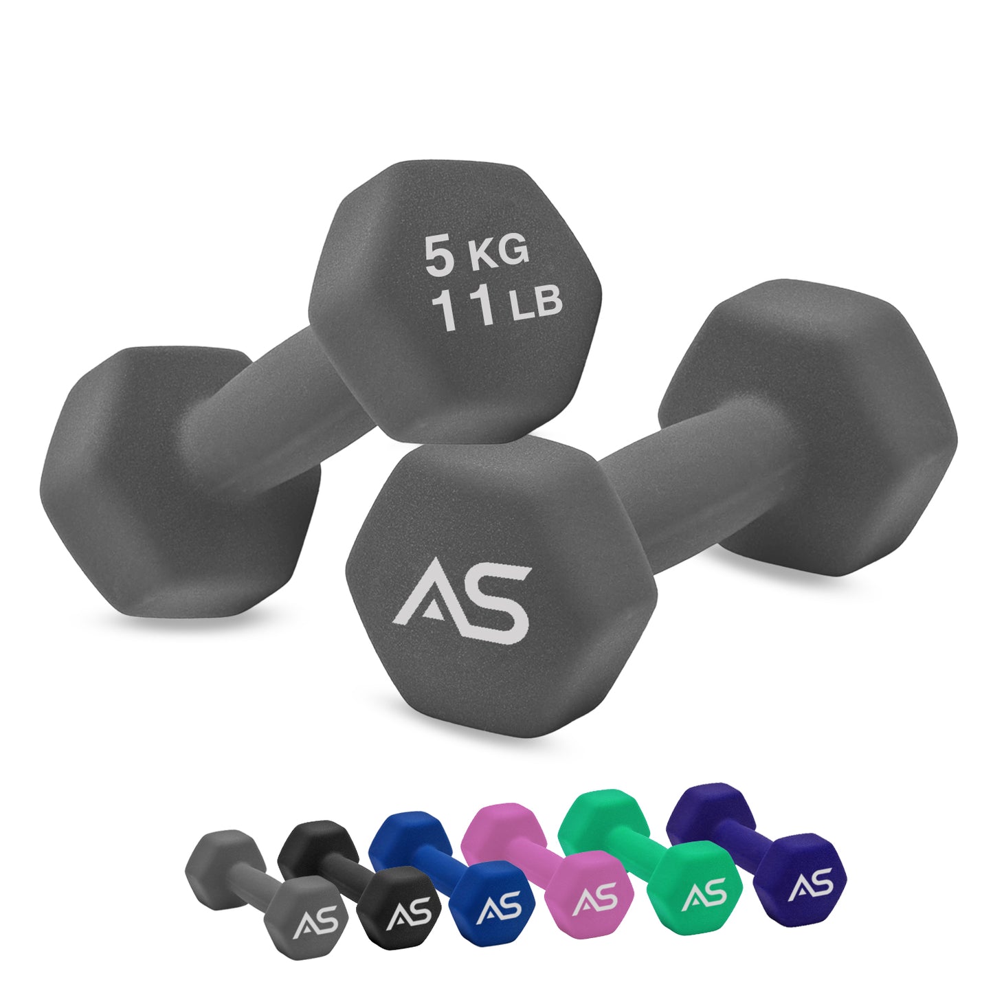 Allure Sphere Neoprene Dumbbell Set 1kg, 10kg in pair