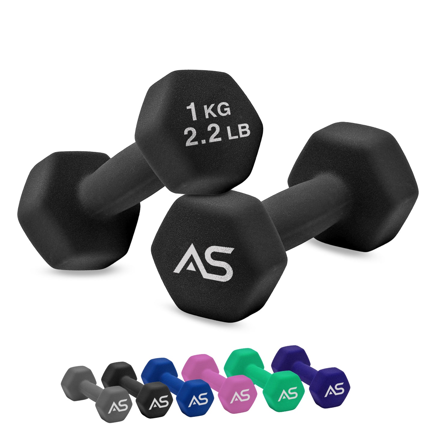Allure Sphere Neoprene Dumbbell Set 1kg, 10kg in pair