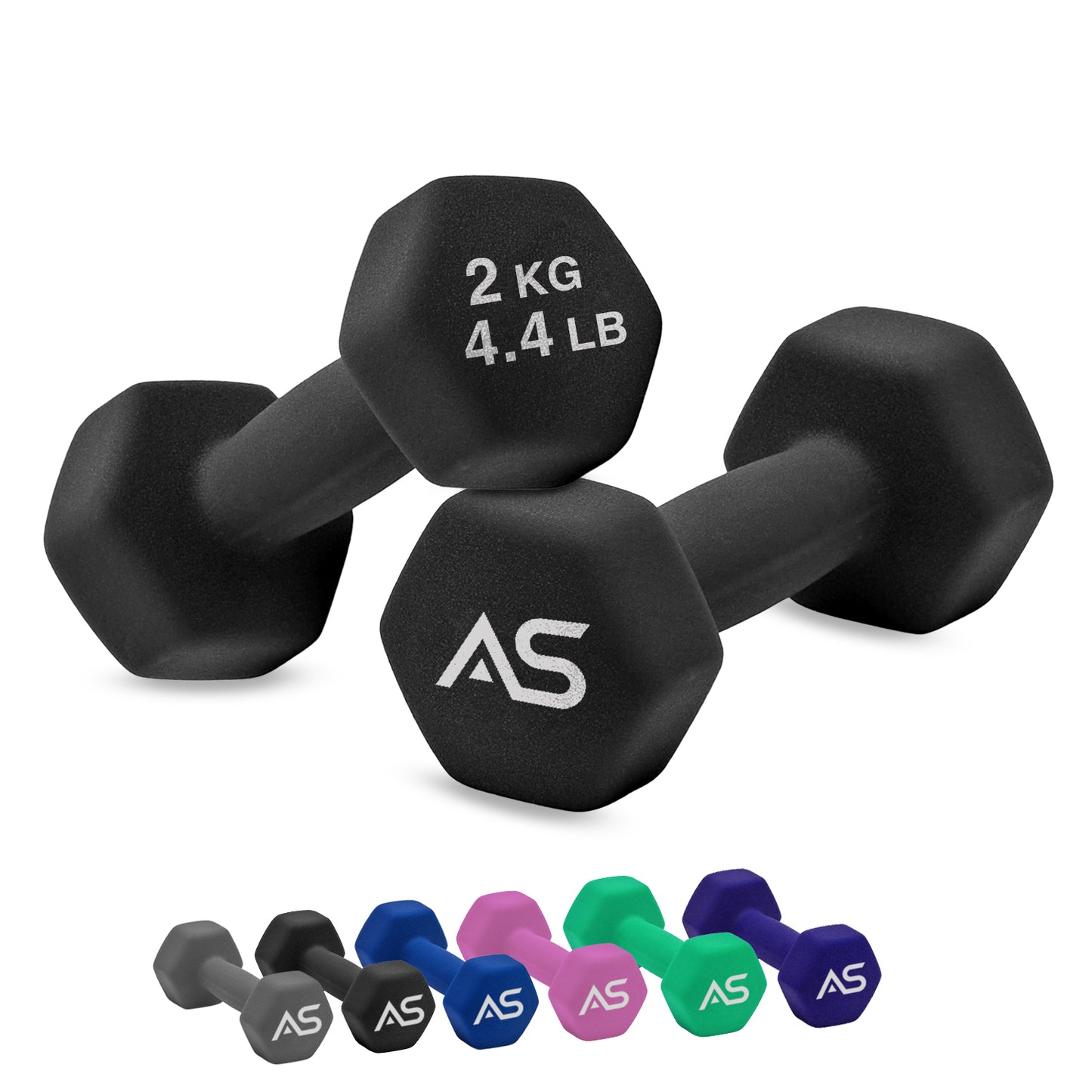 Allure Sphere Neoprene Dumbbell Set 1kg, 10kg in pair
