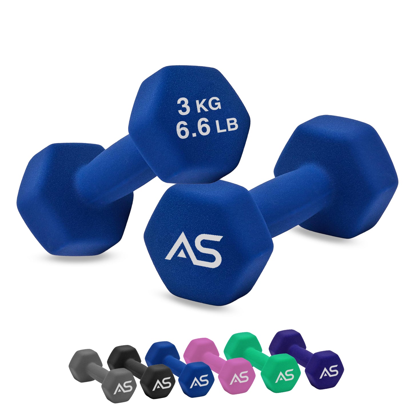 Allure Sphere Neoprene Dumbbell Set 1kg, 10kg in pair
