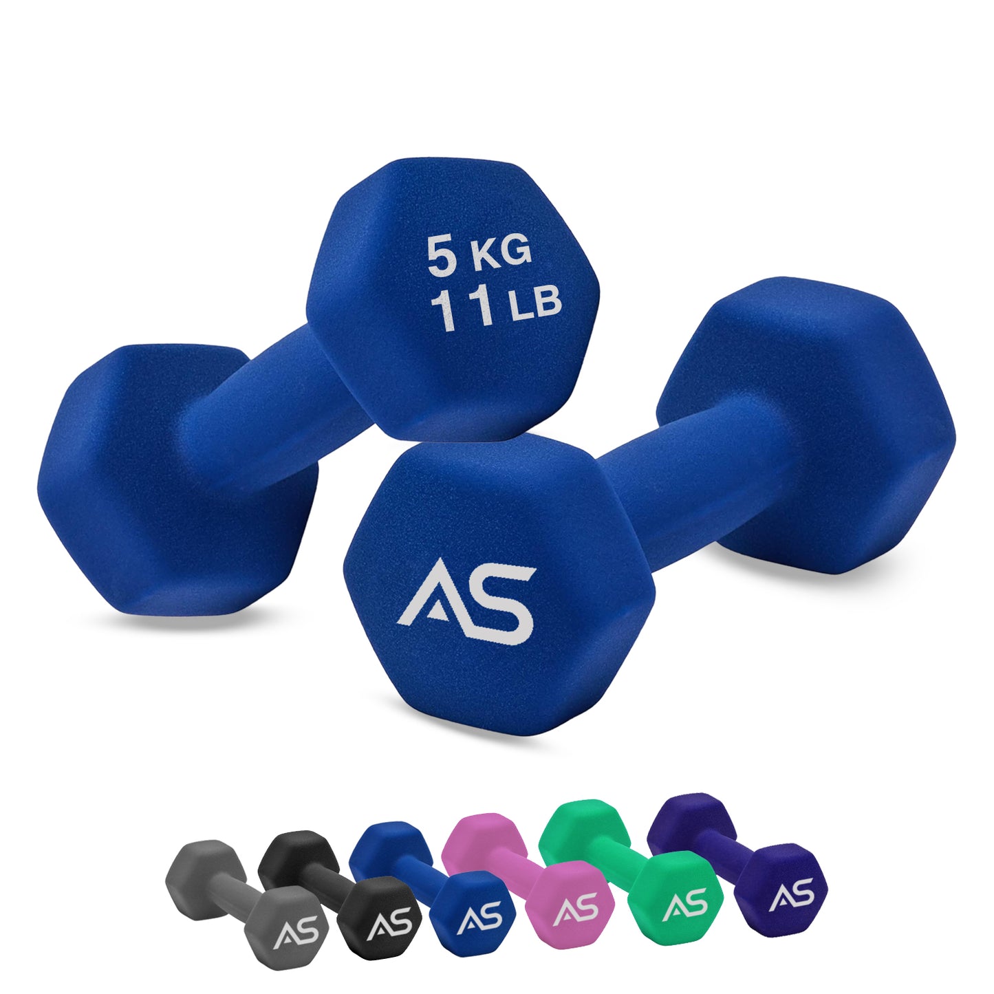 Allure Sphere Neoprene Dumbbell Set 1kg, 10kg in pair