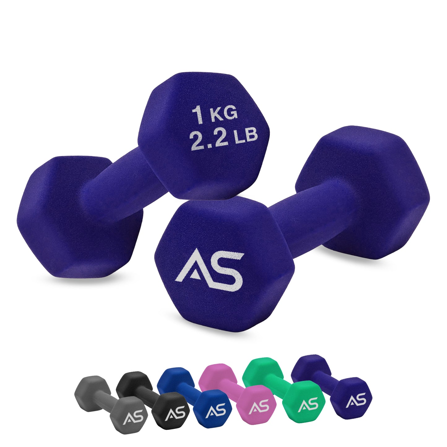 Allure Sphere Neoprene Dumbbell Set 1kg, 10kg in pair