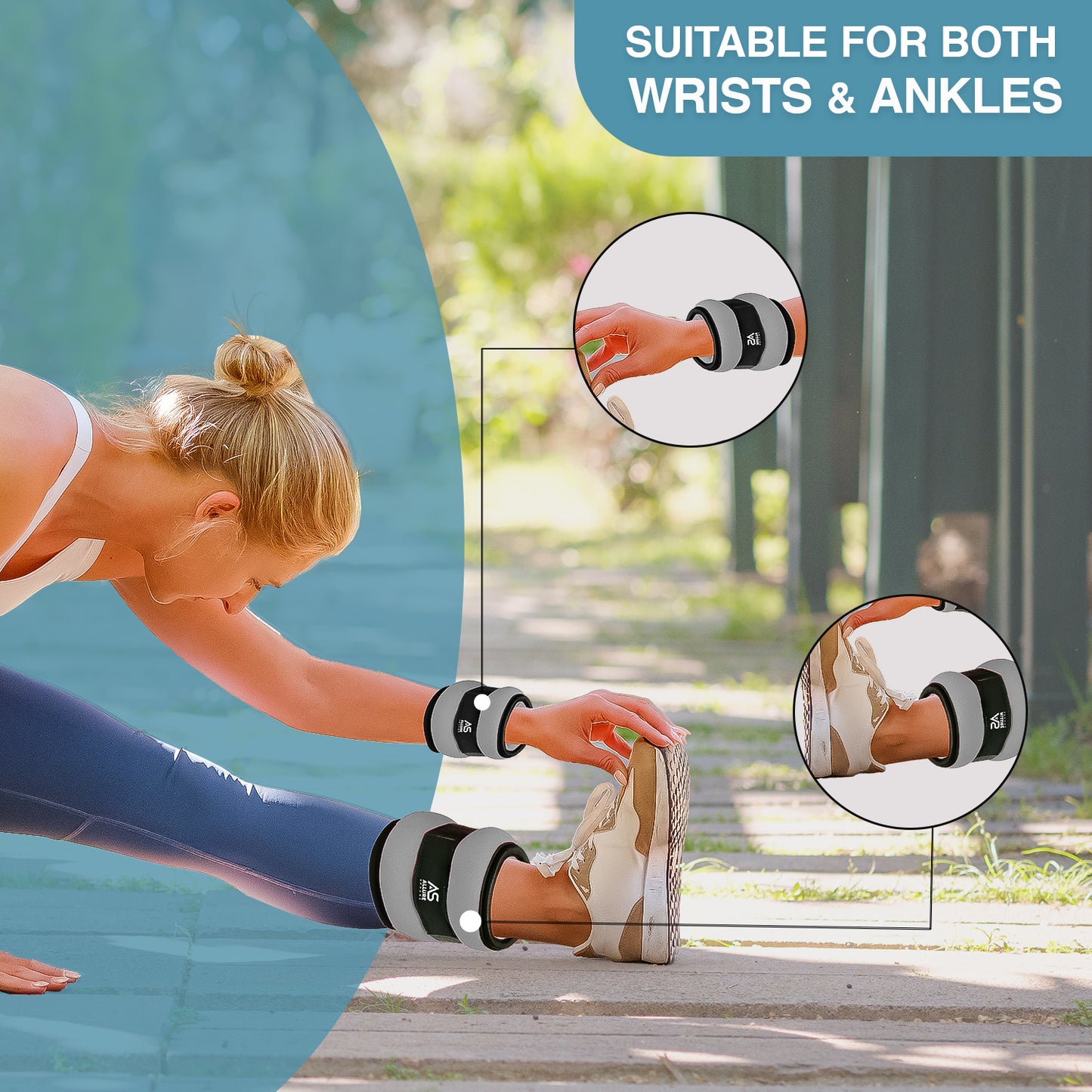 Allure Sphere Neoprene Ankle Weights 0.5Kg, 2.5Kg In Pair