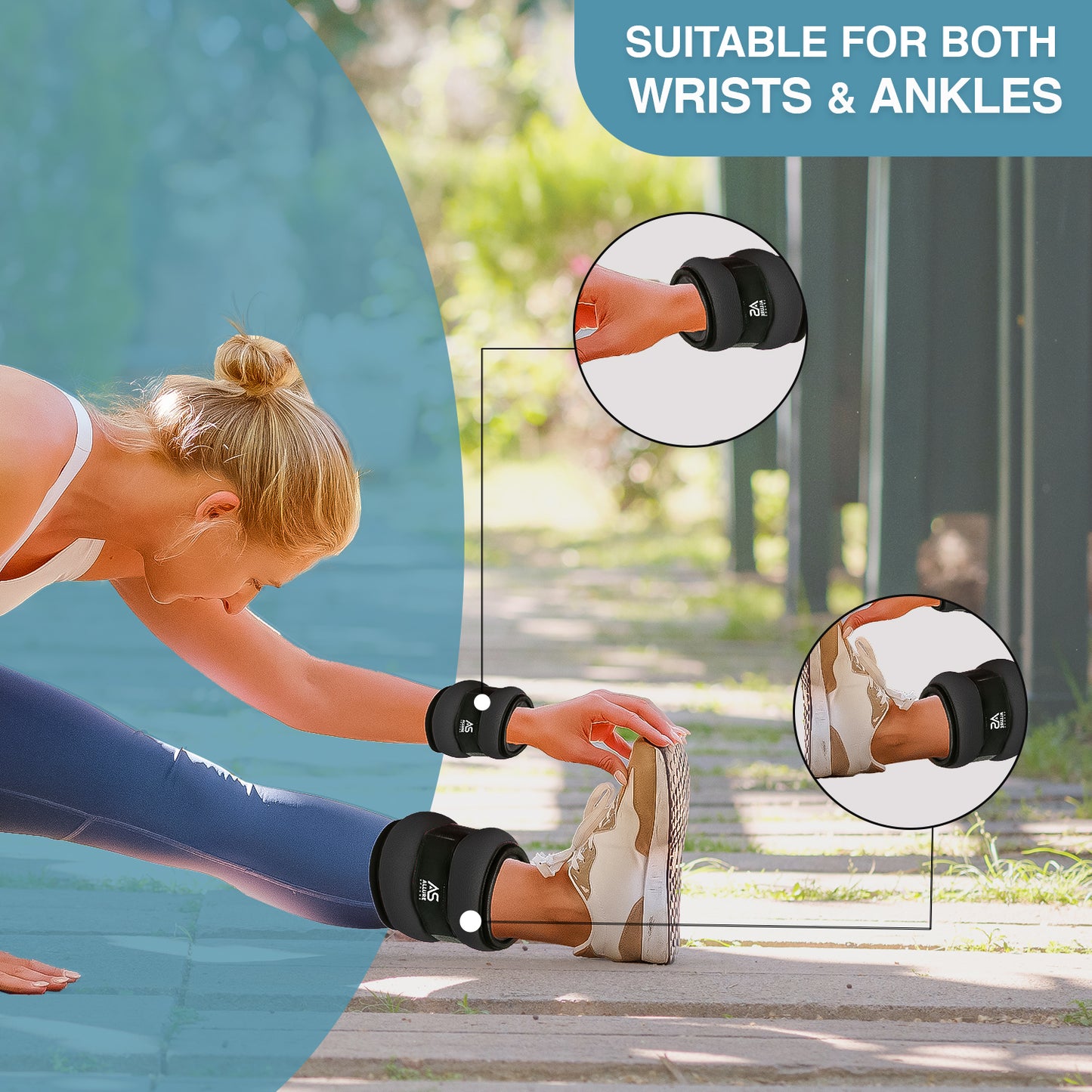 Allure Sphere Neoprene Ankle Weights 0.5Kg, 2.5Kg In Pair
