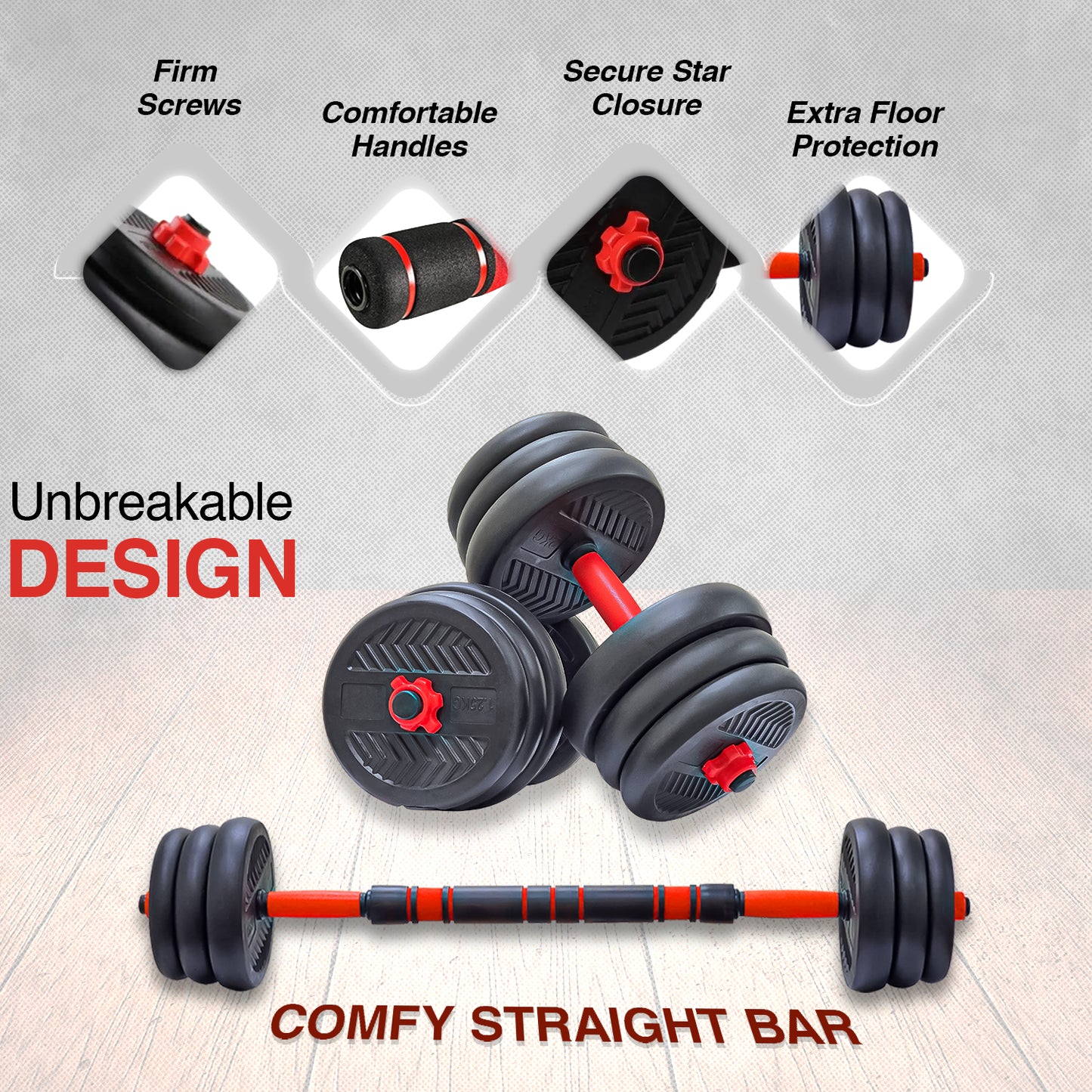 Allure Sphere Adjustable Dumbbell Set 10Kg, 15Kg, 20Kg