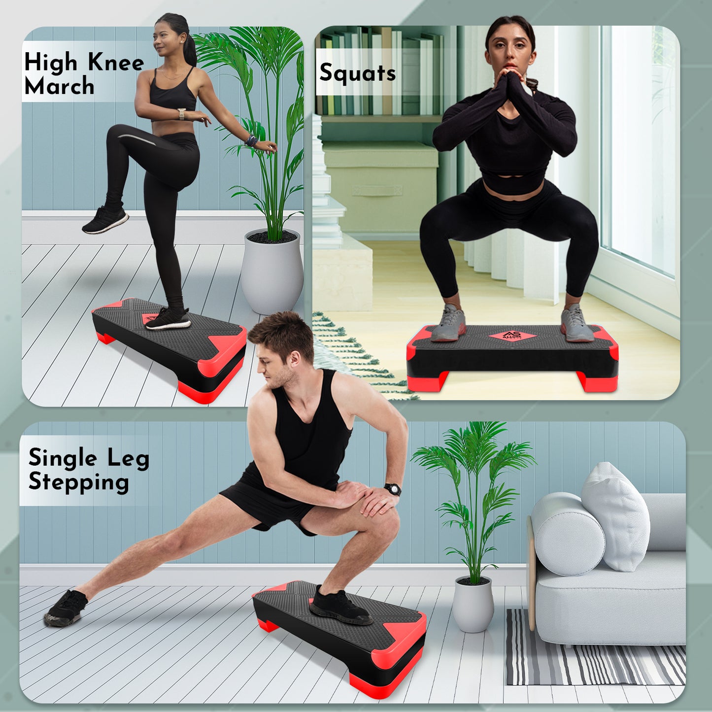Allure Sphere 2 step Aerobic Stepper For Home & Gym