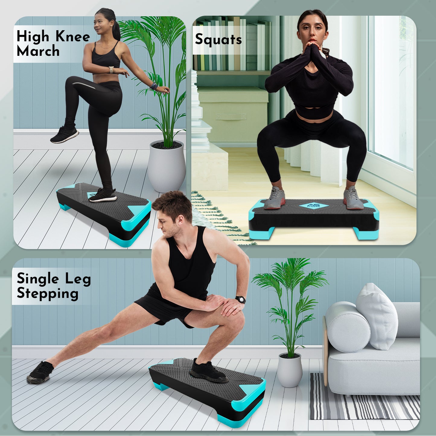 Allure Sphere 2 step Aerobic Stepper For Home & Gym
