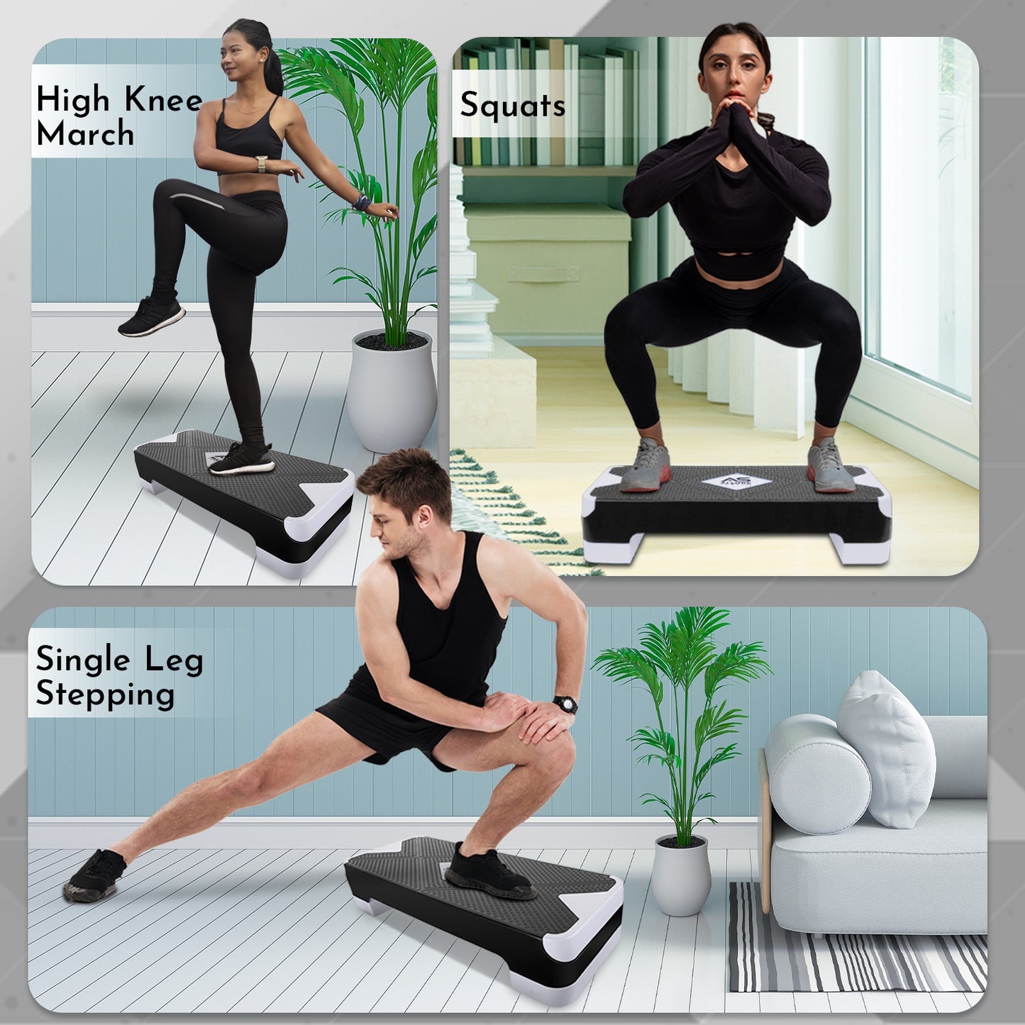 Allure Sphere 2 step Aerobic Stepper For Home & Gym