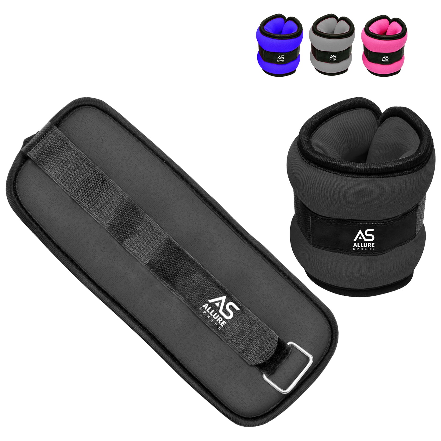 Allure Sphere Neoprene Ankle Weights 0.5Kg, 2.5Kg In Pair