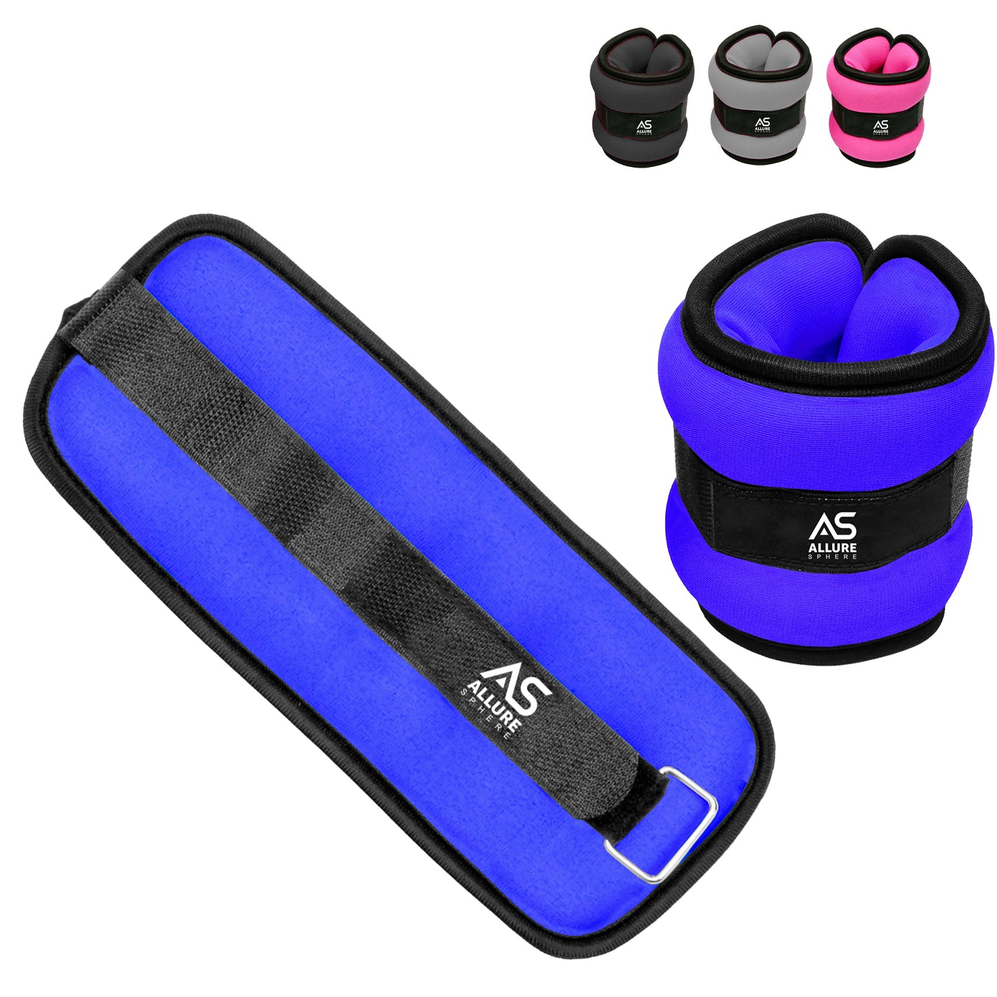 Allure Sphere Neoprene Ankle Weights 0.5Kg, 2.5Kg In Pair