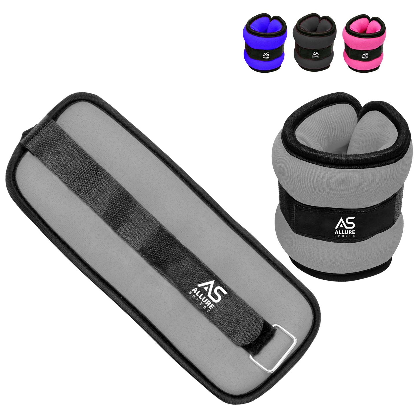 Allure Sphere Neoprene Ankle Weights 0.5Kg, 2.5Kg In Pair