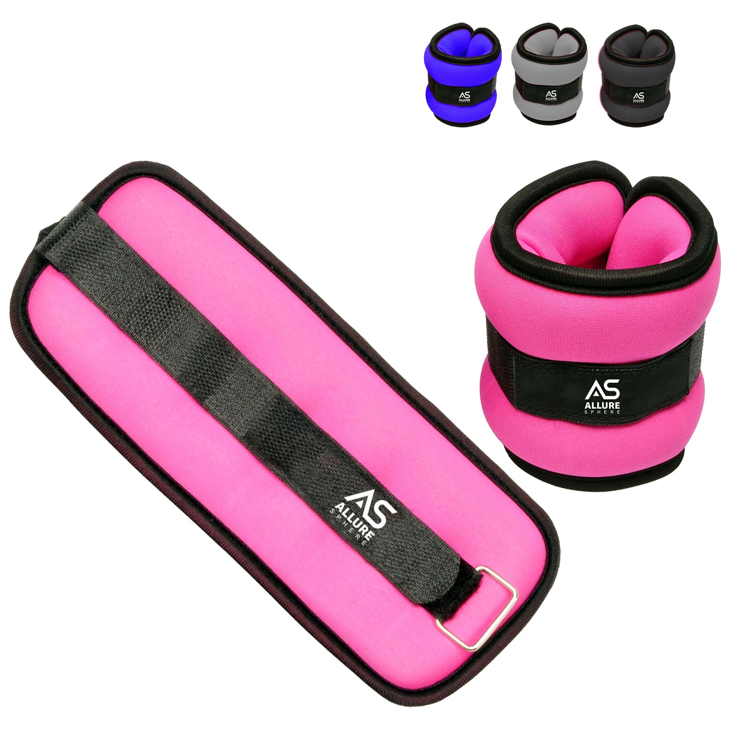 Allure Sphere Neoprene Ankle Weights 0.5Kg, 2.5Kg In Pair