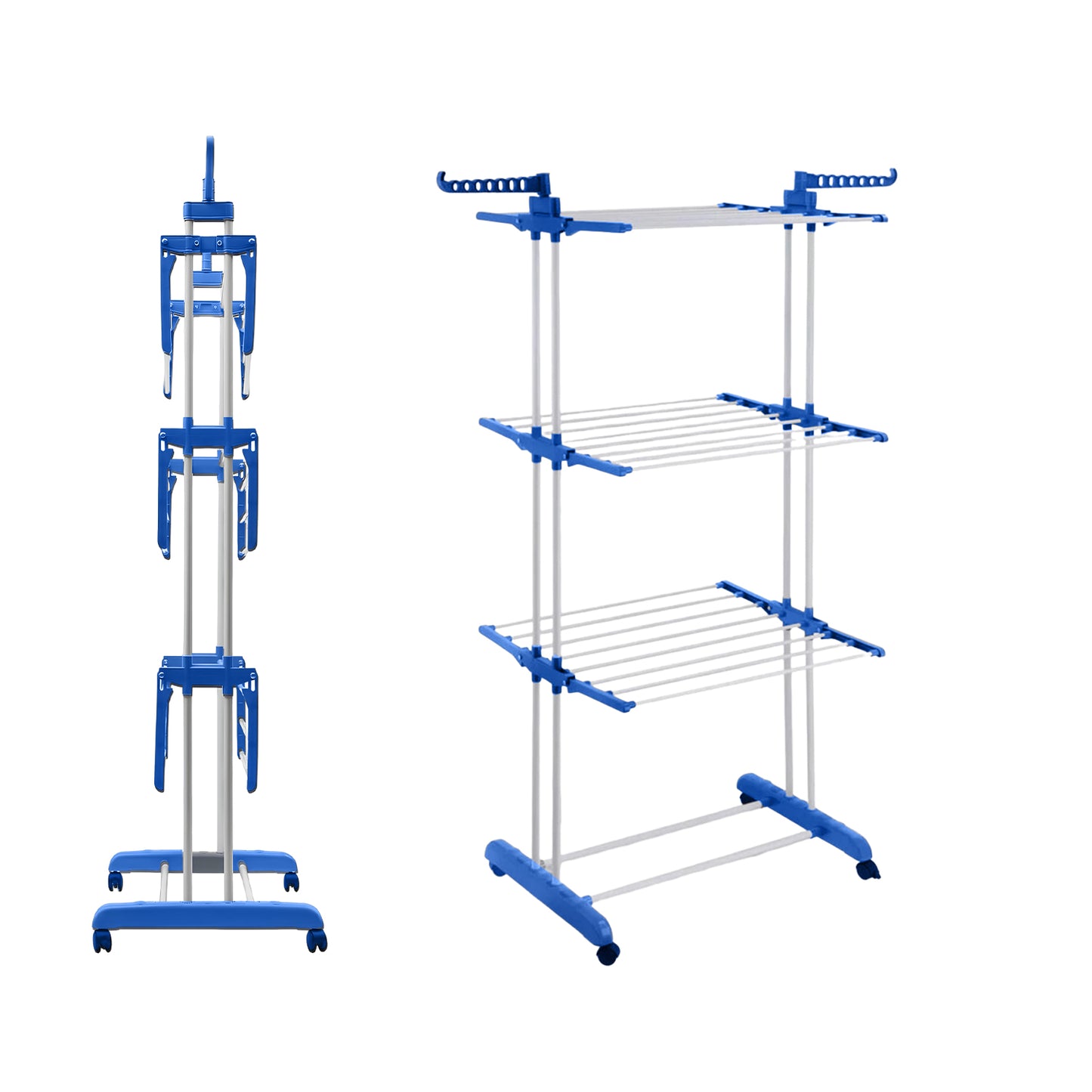 Allure Sphere 3-Tier Foldable Clothes Drying Rack with Wheels