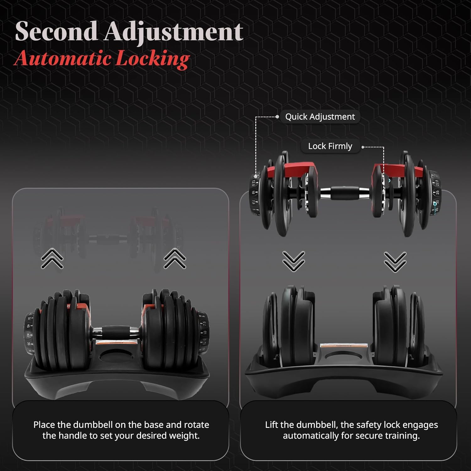 Allure Sphere Adjustable Dumbbells 2.5kg–24kg with Quick Lock System