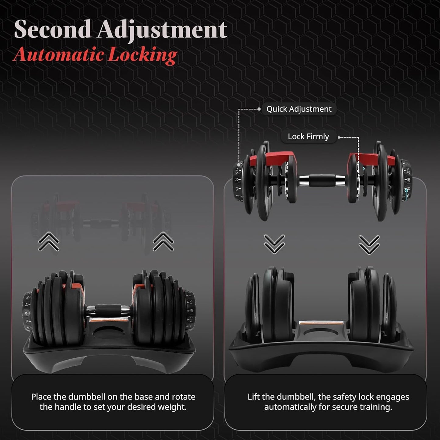 Allure Sphere Adjustable Dumbbells 2.5kg–24kg with Quick Lock System