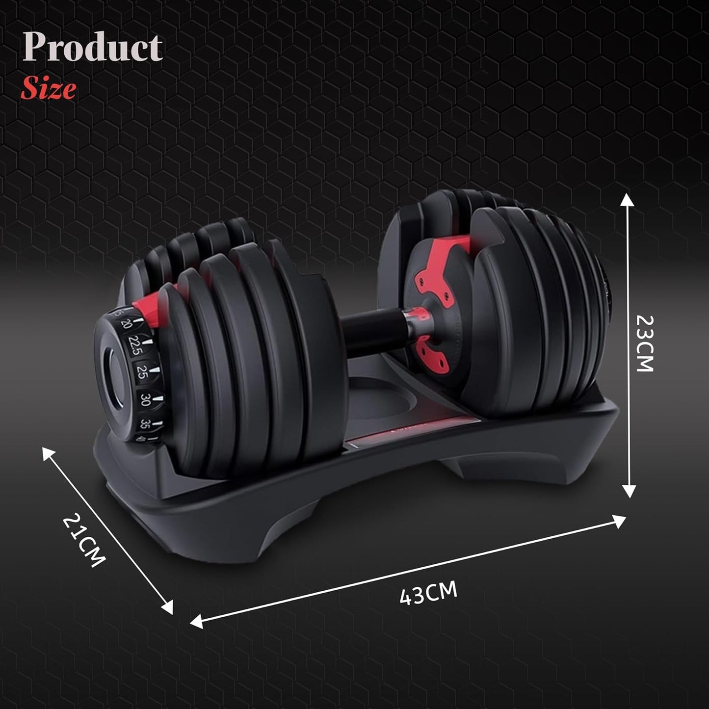 Allure Sphere Adjustable Dumbbells 2.5kg–24kg with Quick Lock System