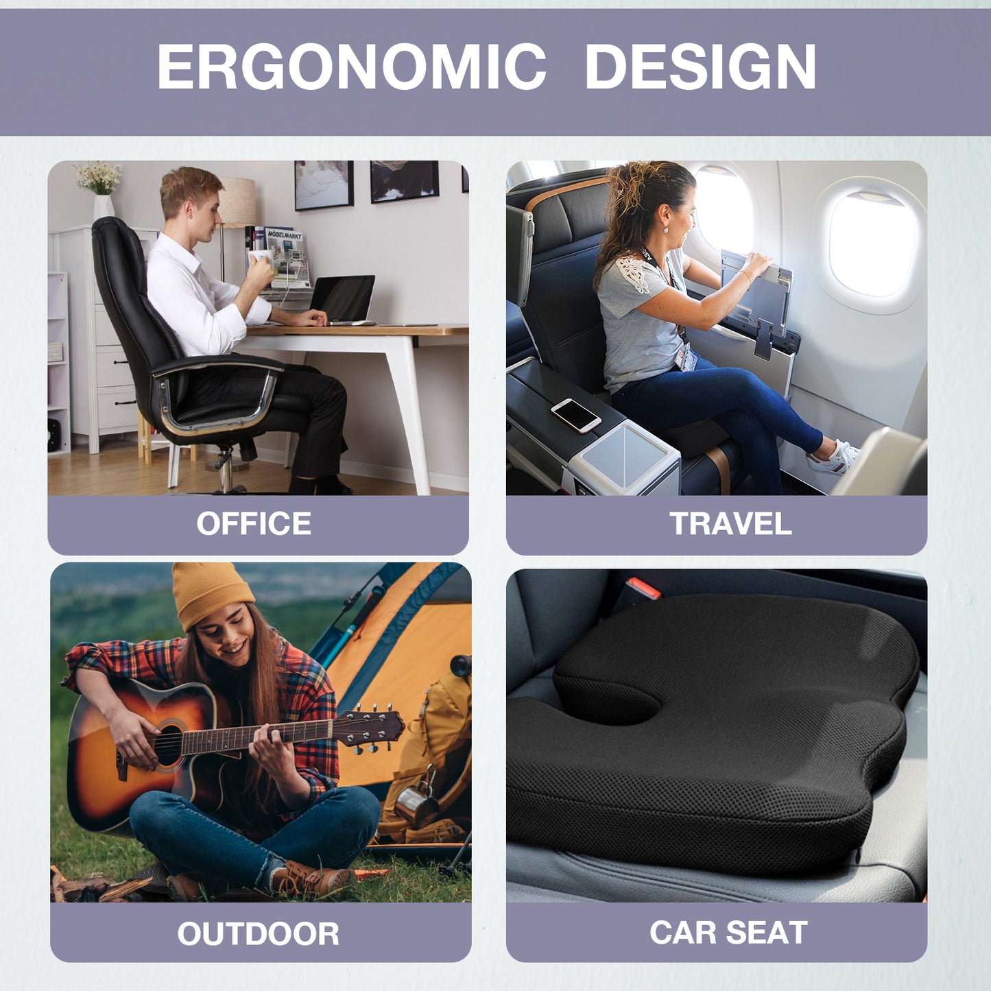 Allure Sphere Ergonomic Seat Cushion for Office Chair