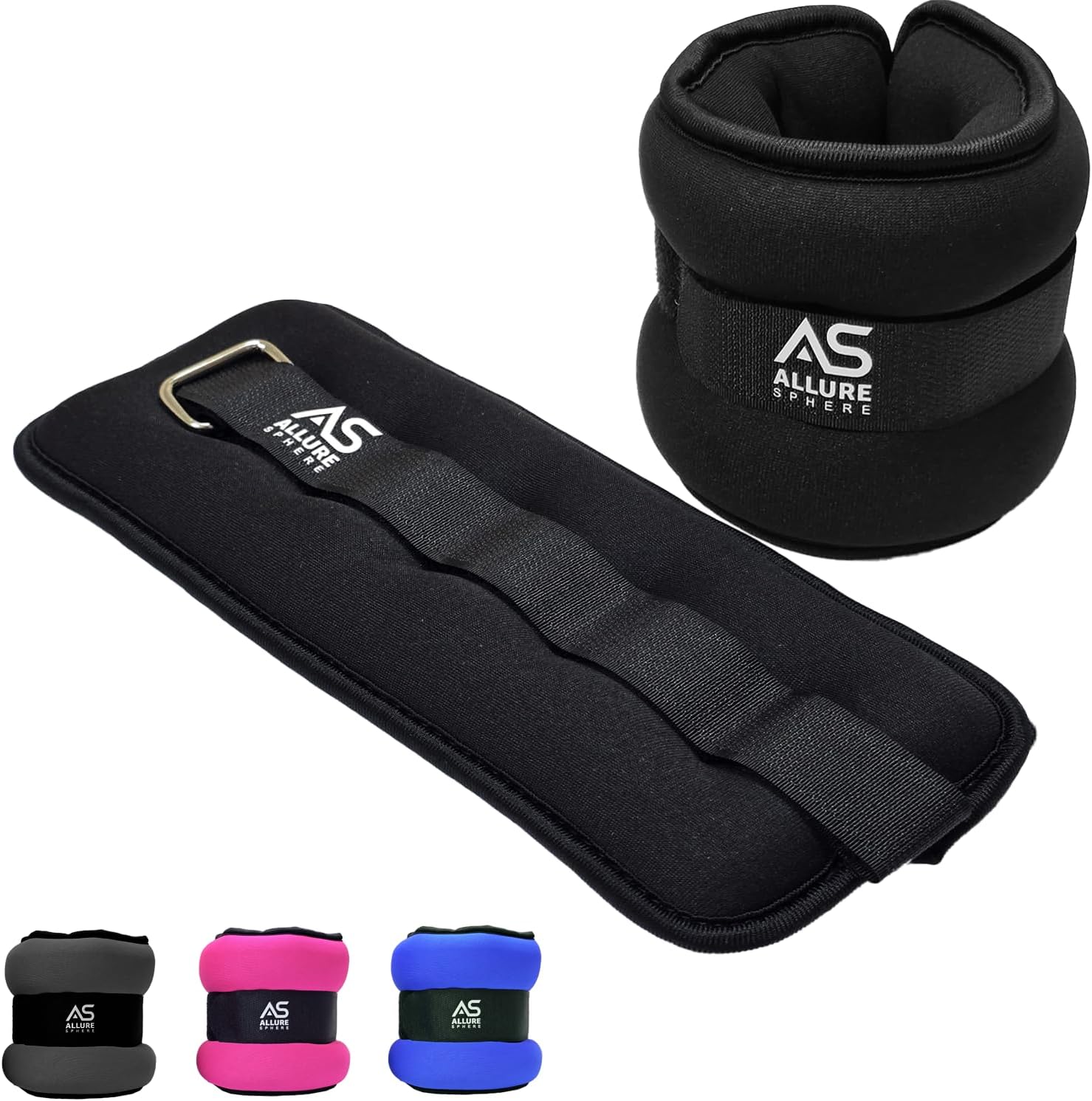 Allure Sphere Neoprene Ankle Weights 0.5Kg, 2.5Kg In Pair